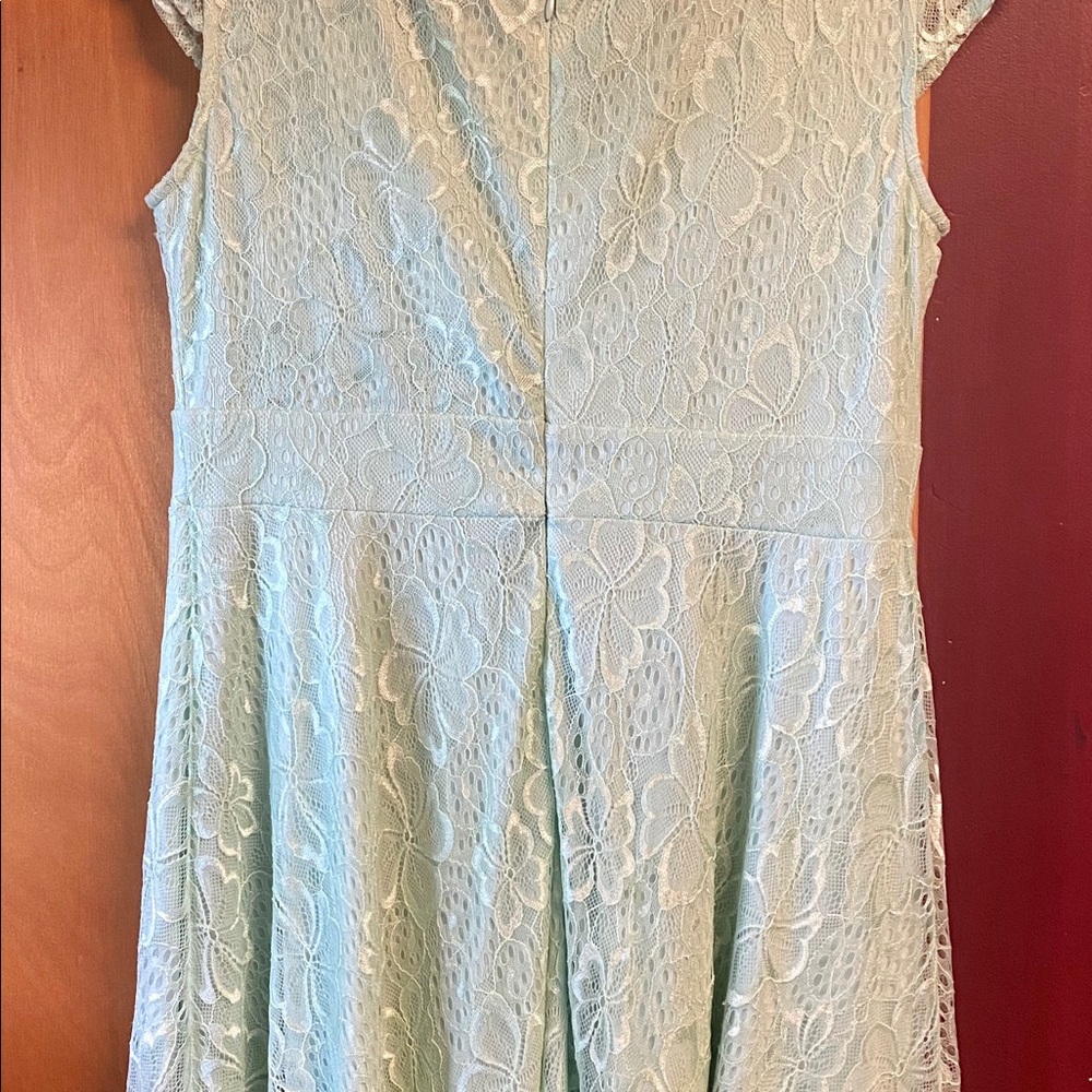🎄5 for $20 
Dress Tells Mint Lace Overlay Knee Length Bridesmaid Dress Size XL